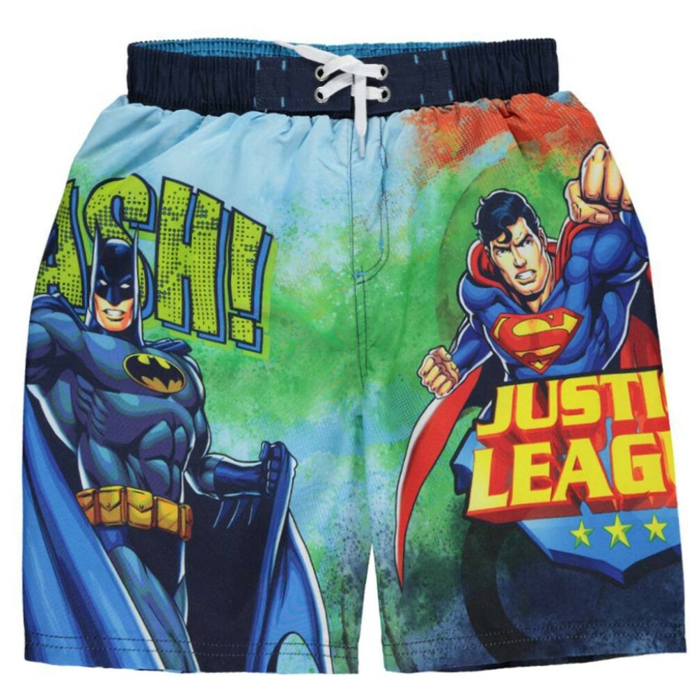 Justice League Boys Swimming Trunks Superman Sz 4